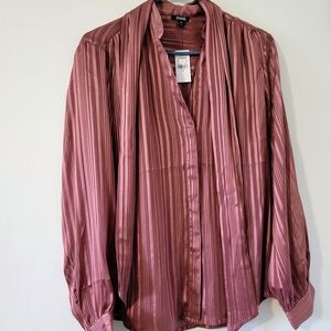 Express Mauve Striped Blouse